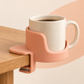 Peach Clamp-On Desk Cup Holder
