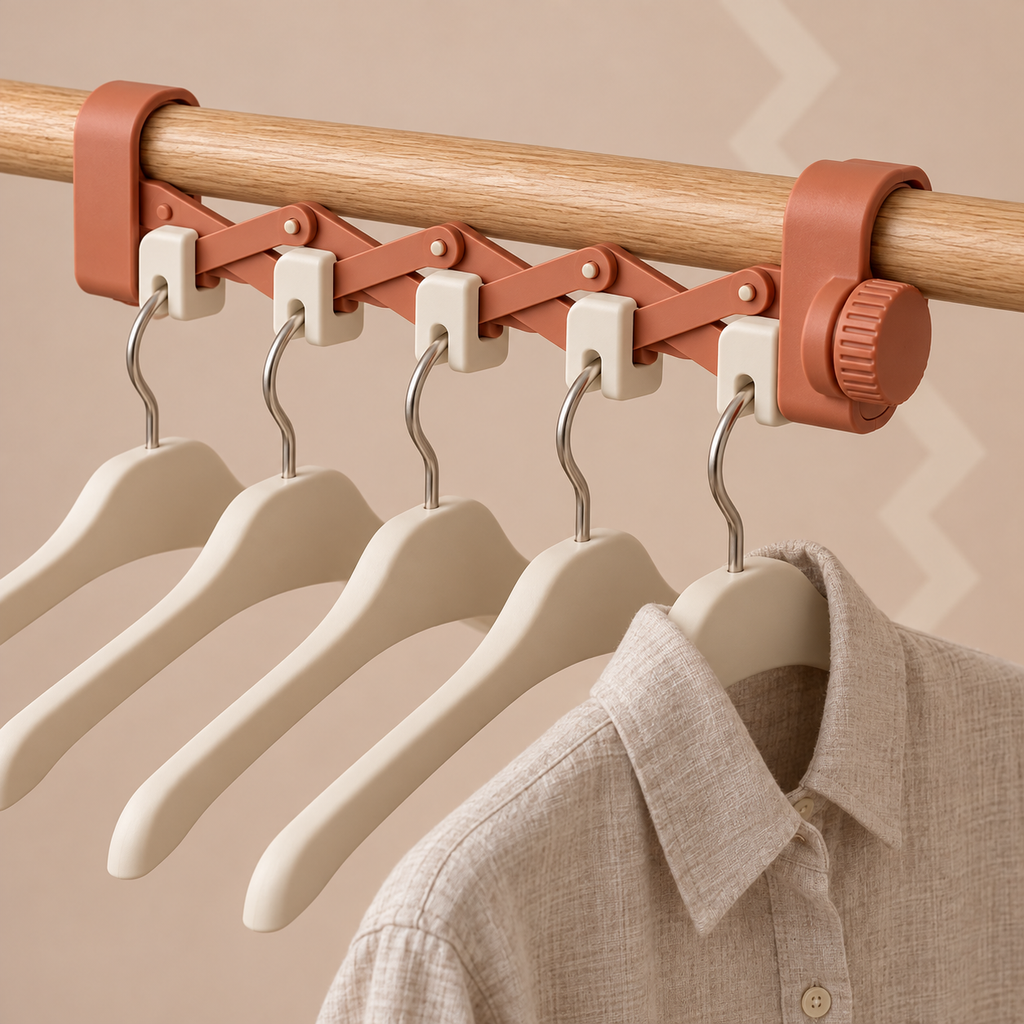 Terracotta Adjustable Closet Hanger Organizer