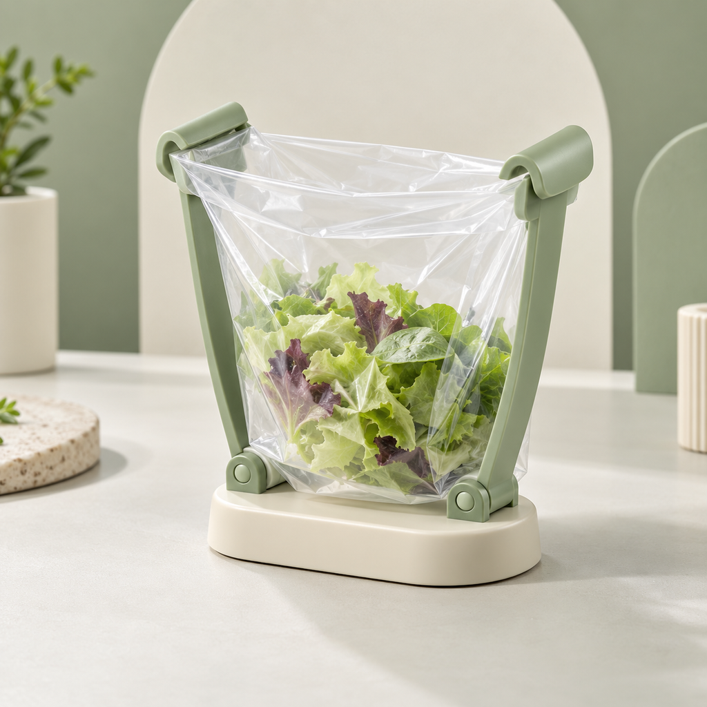 Sage Green Hands-Free Food Bag Holder