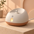 Cream & Terracotta Phone Charging Dock with Motion-Sensor Night Light