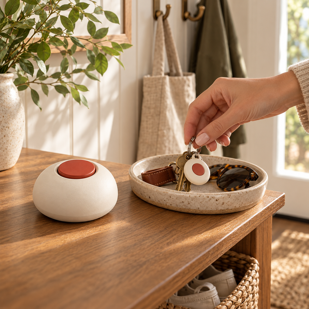 Cream & Terracotta Key and Remote Finder Set