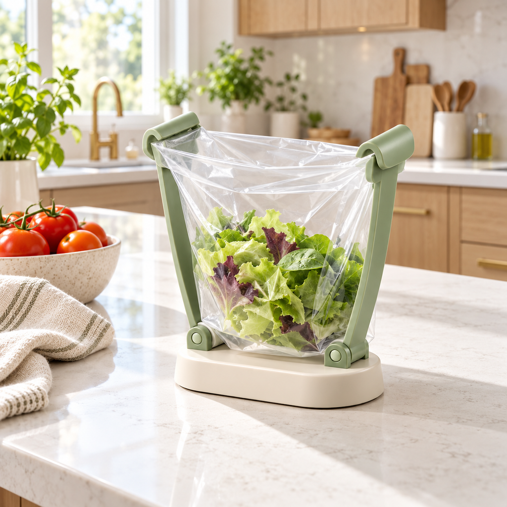 Sage Green Hands-Free Food Bag Holder