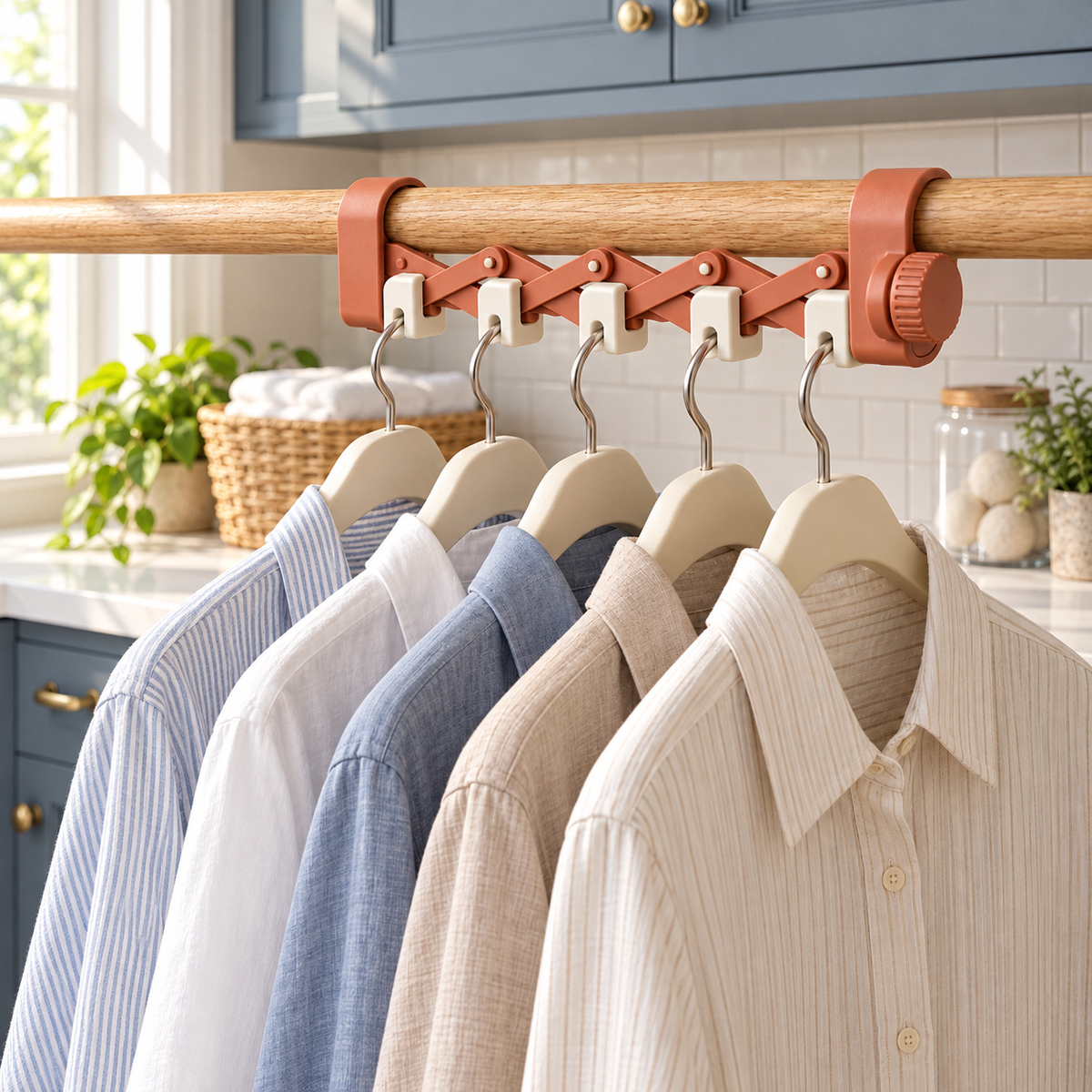 Terracotta Adjustable Closet Hanger Organizer